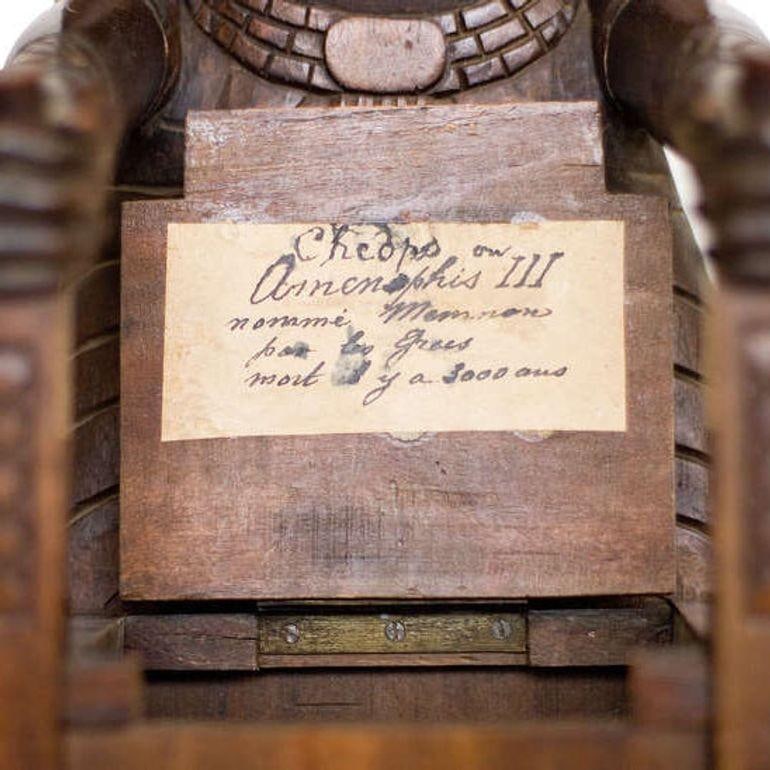 Carved Miniature Egyptian Pharaoh Amenhotep III Throne Jewelry Box - 14