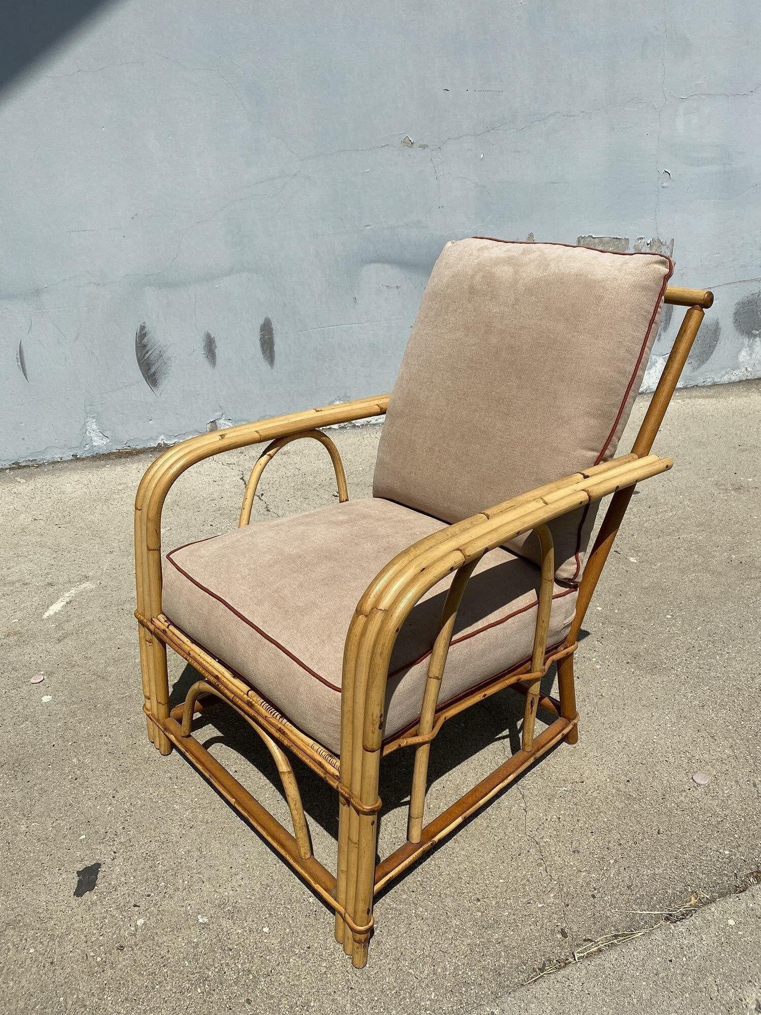 Restored "1949er" Rattan 3-Strand Lounge Chair by Heywood Wakefield - 11