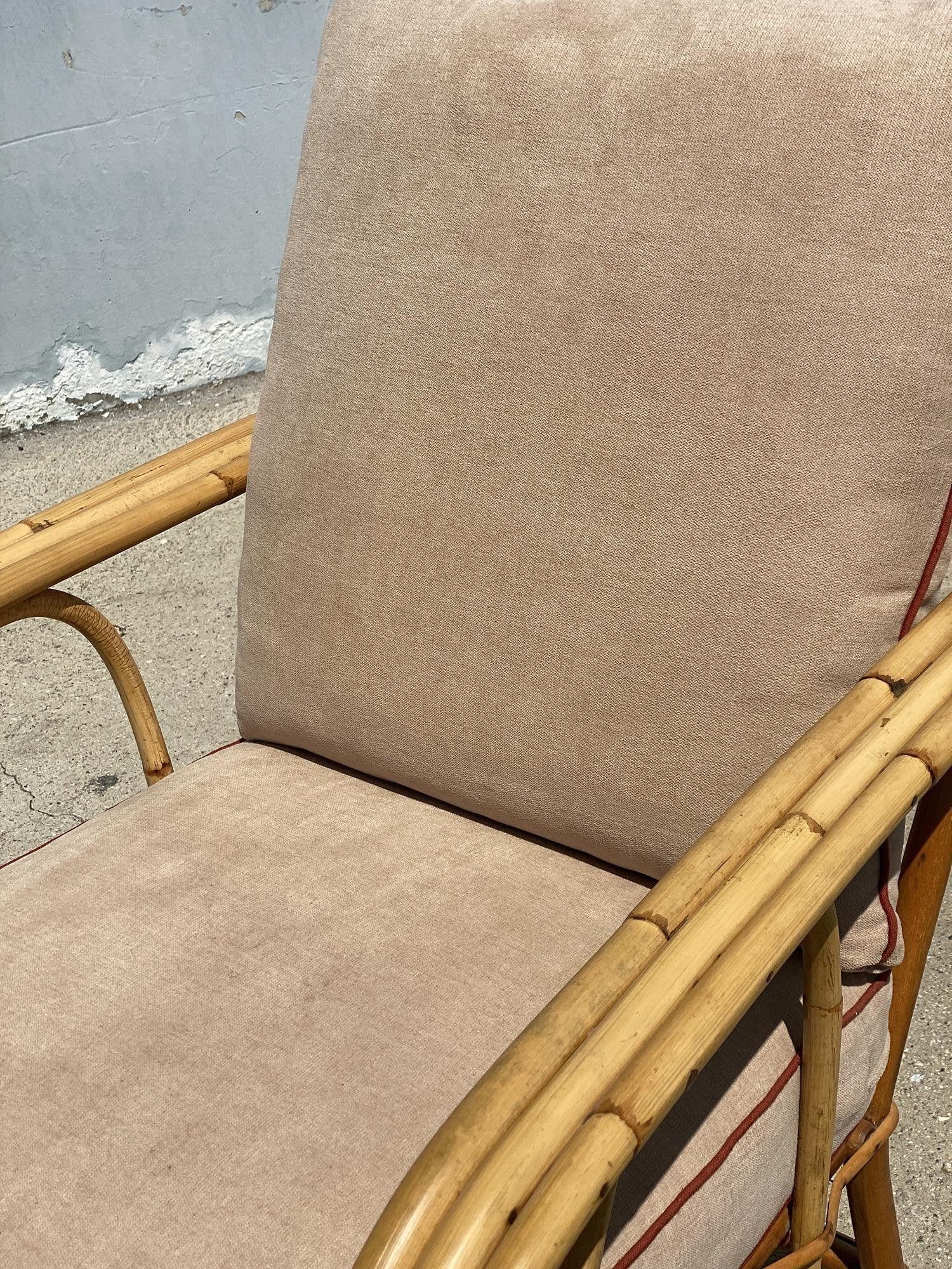Restored "1949er" Rattan 3-Strand Lounge Chair by Heywood Wakefield - 3