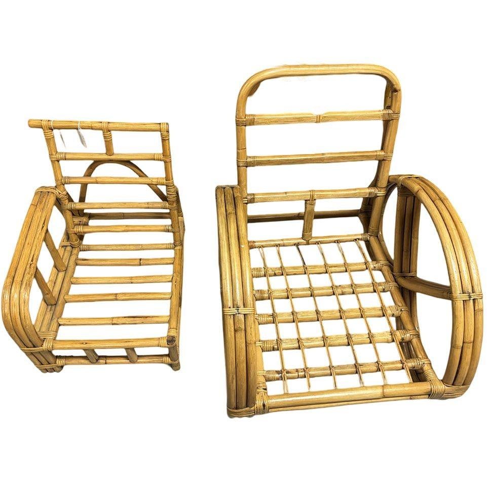 Restored Mid-century Child Size Three-Strand "Horse Shoe Arm" Sofa - 6