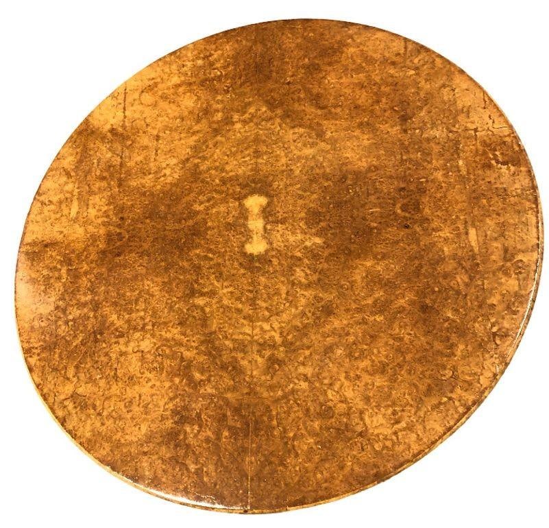 Restored Art Deco Jules Leleu Round Oak Burled Wood Table - 17