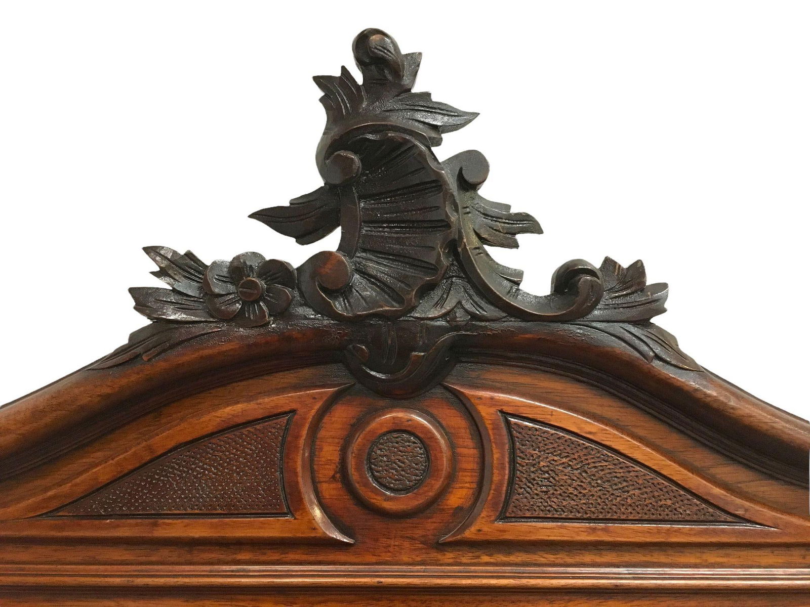 Louis XVI Solid Oak Dressing Vanity Table with Mirror and Marble Top - 13