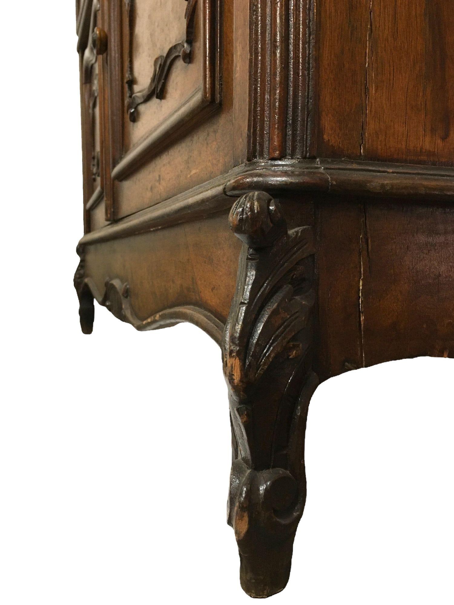 Louis XVI Solid Oak Dressing Vanity Table with Mirror and Marble Top - 16