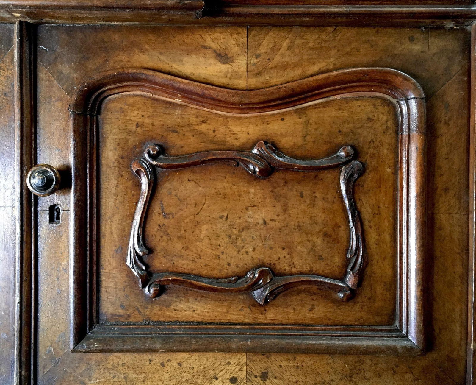 Louis XVI Solid Oak Dressing Vanity Table with Mirror and Marble Top - 3