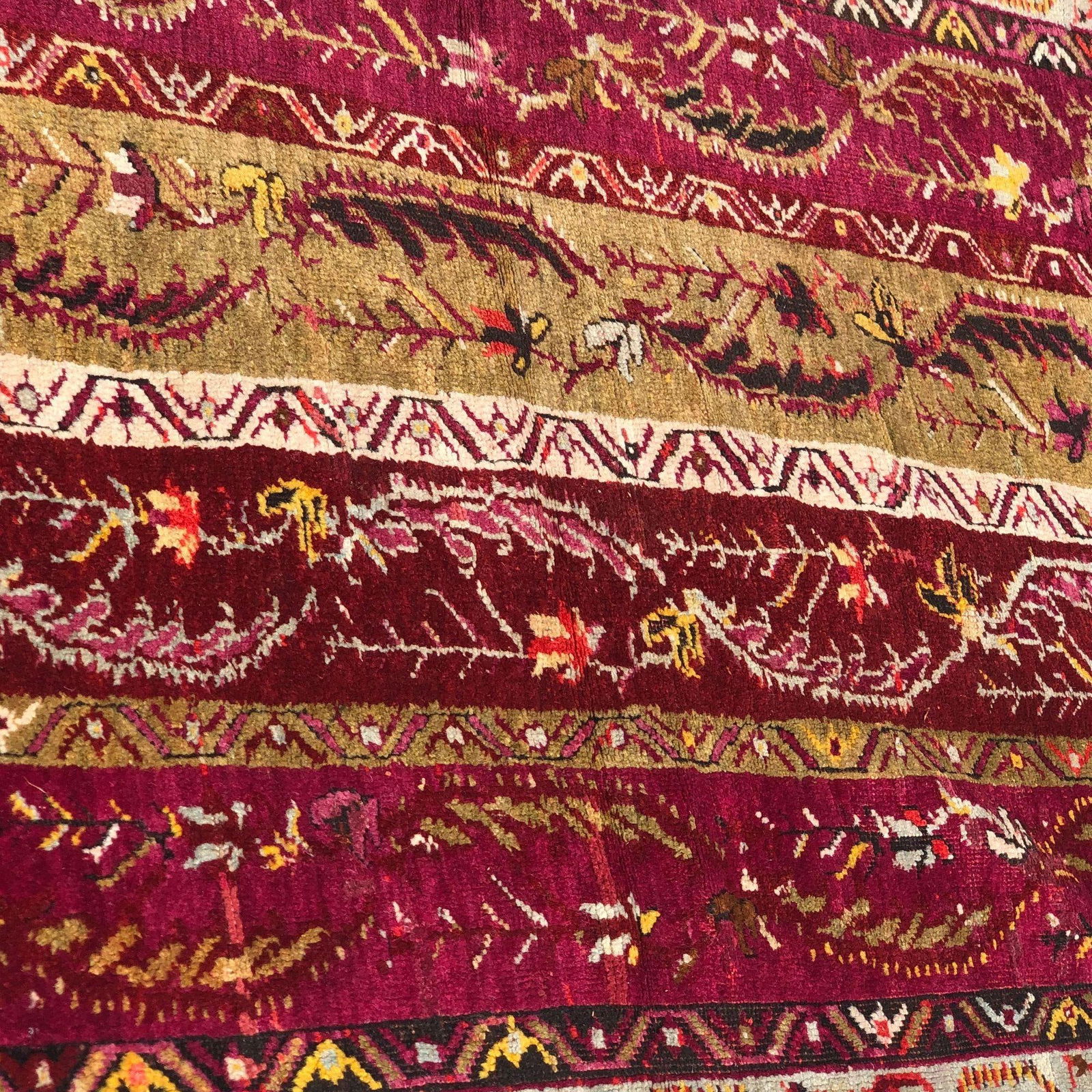 Handknotted 7' Foot Turkish Mudjur Carpet Wool Rug - 3