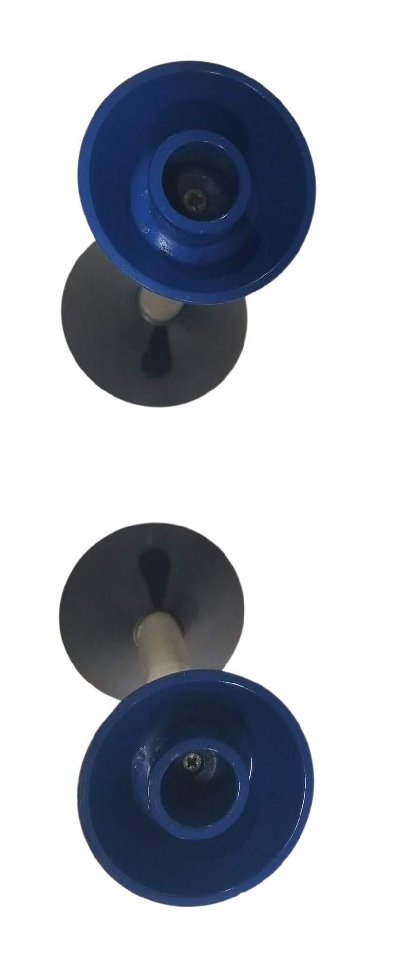 Pair of Vintage Mid Century Memphis Age Postmodern Candlestick Holder - 6