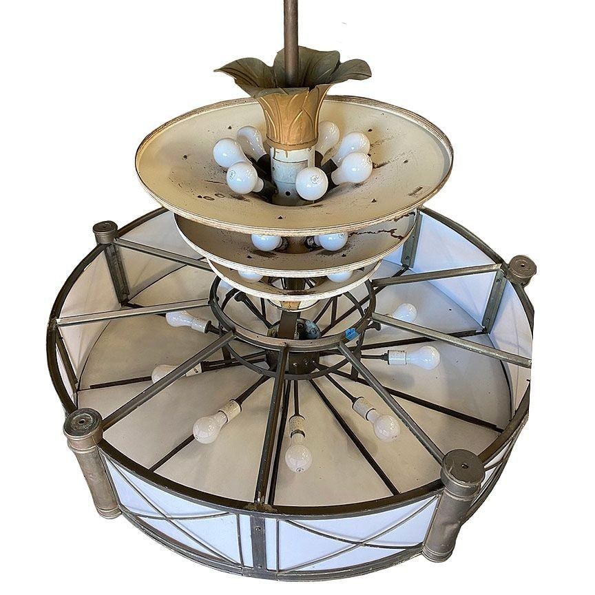 Grand Hollywood Theater 32 Light Chandelier with Palm Motif - 11