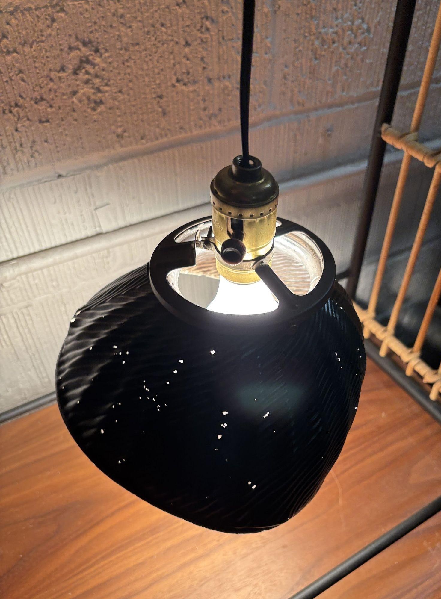 1930's Green Mercury Glass Industrial Pendant Light - 8 Available! - 12