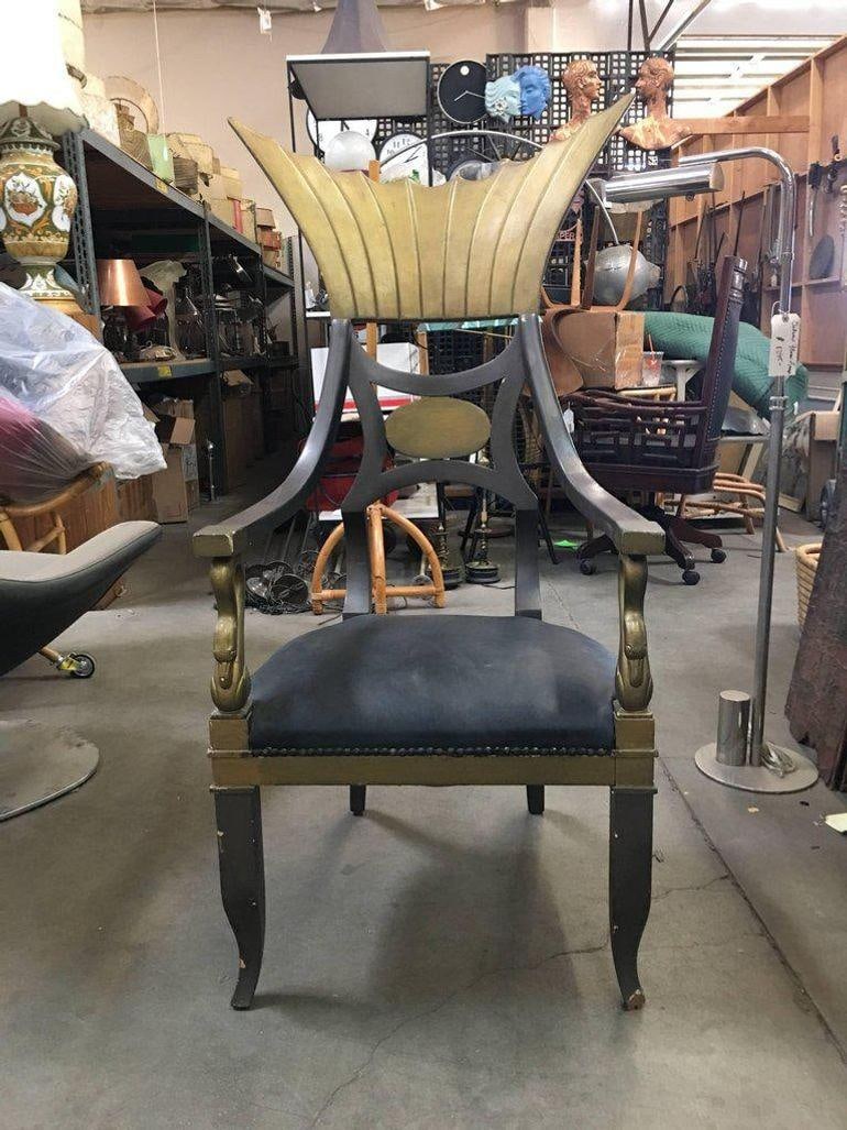 1934 Cleopatra Prop Egyptian Throne Chair Used by Claudette Colbert - 2