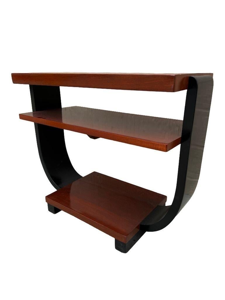 Two-Tone Geometric Art Deco Side Table by Gilbert Rohde for Brown Saltman - 15