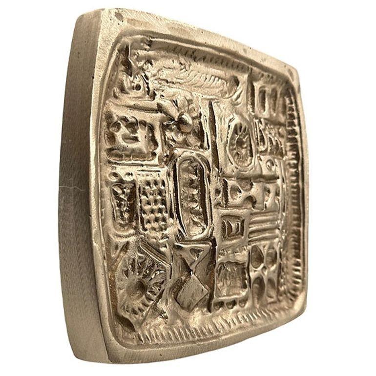 Paul Evans Style Mid Century Brutalist Bronze Cabinet Handle Pull, 6 Available - 8