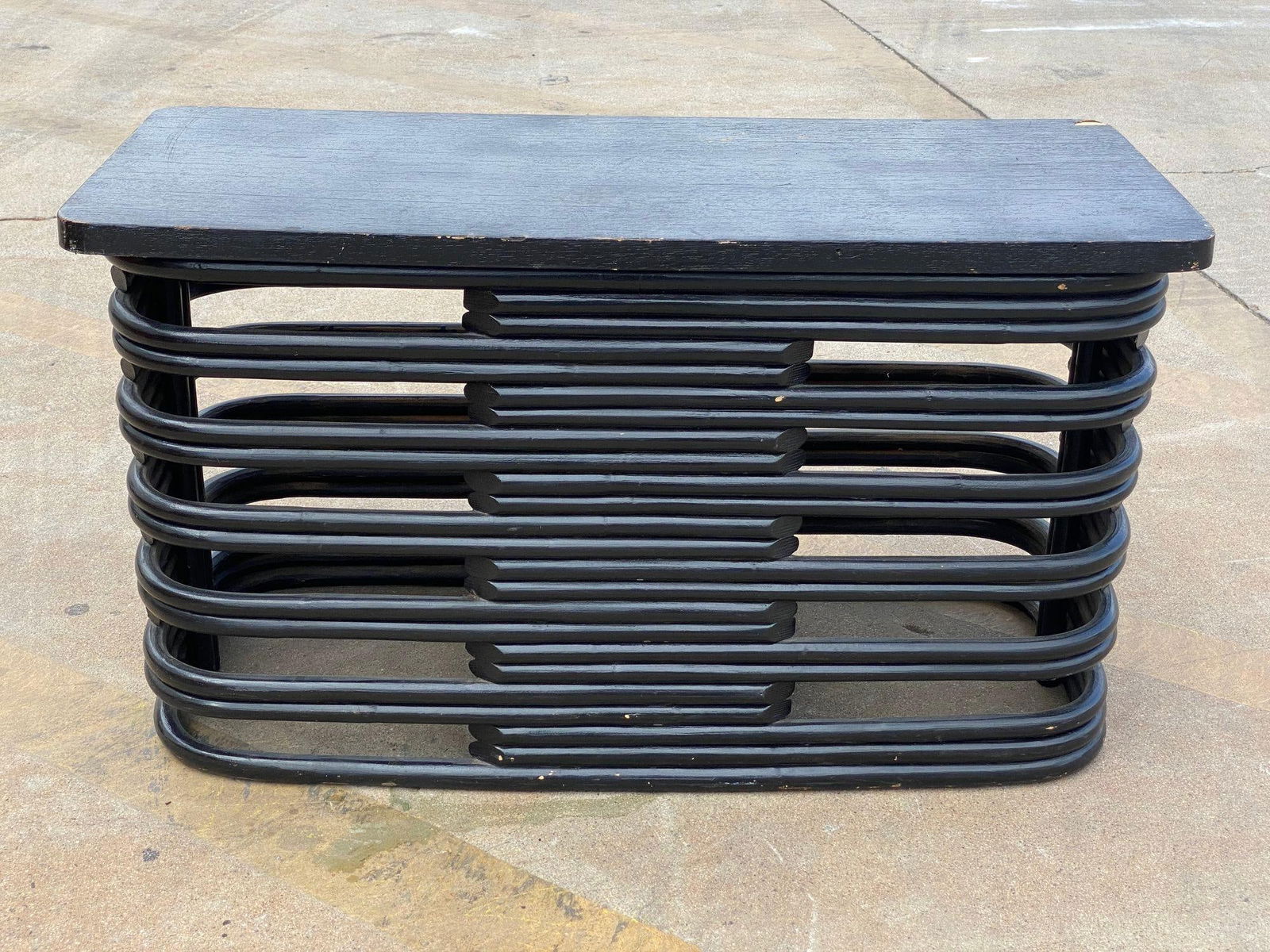 Restored 6 Strand Black Ash Table, Sofa, Lounge Chair Livingroom Set - 2