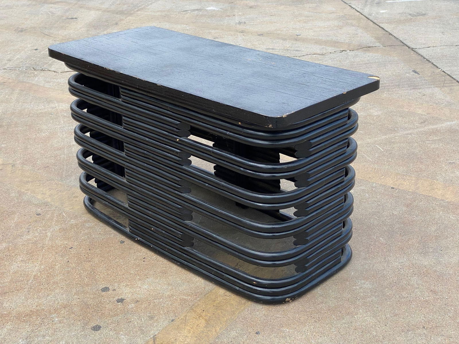 Restored 6 Strand Black Ash Table, Sofa, Lounge Chair Livingroom Set - 3