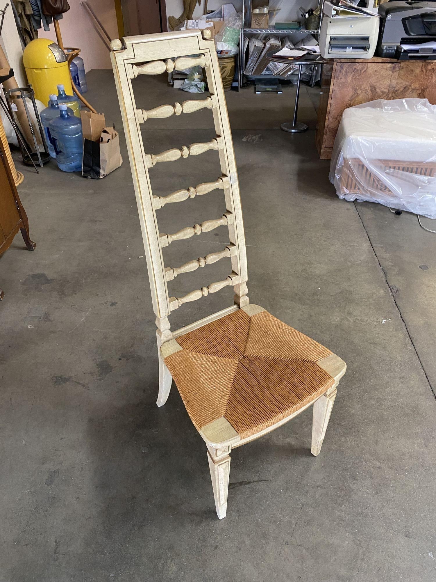 Portoro Nero Marble Dining Set with High Back Thomasville Chairs - 15