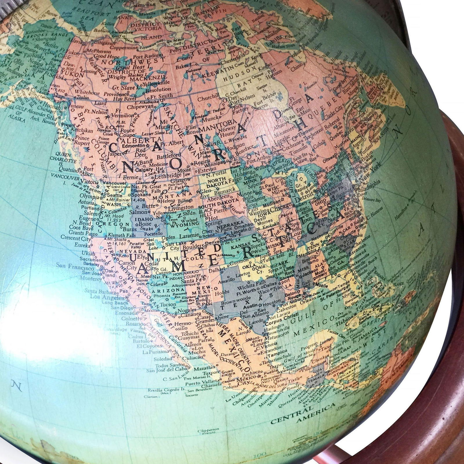 Midcentury Mahogany Floor Globe by Replogle - 5
