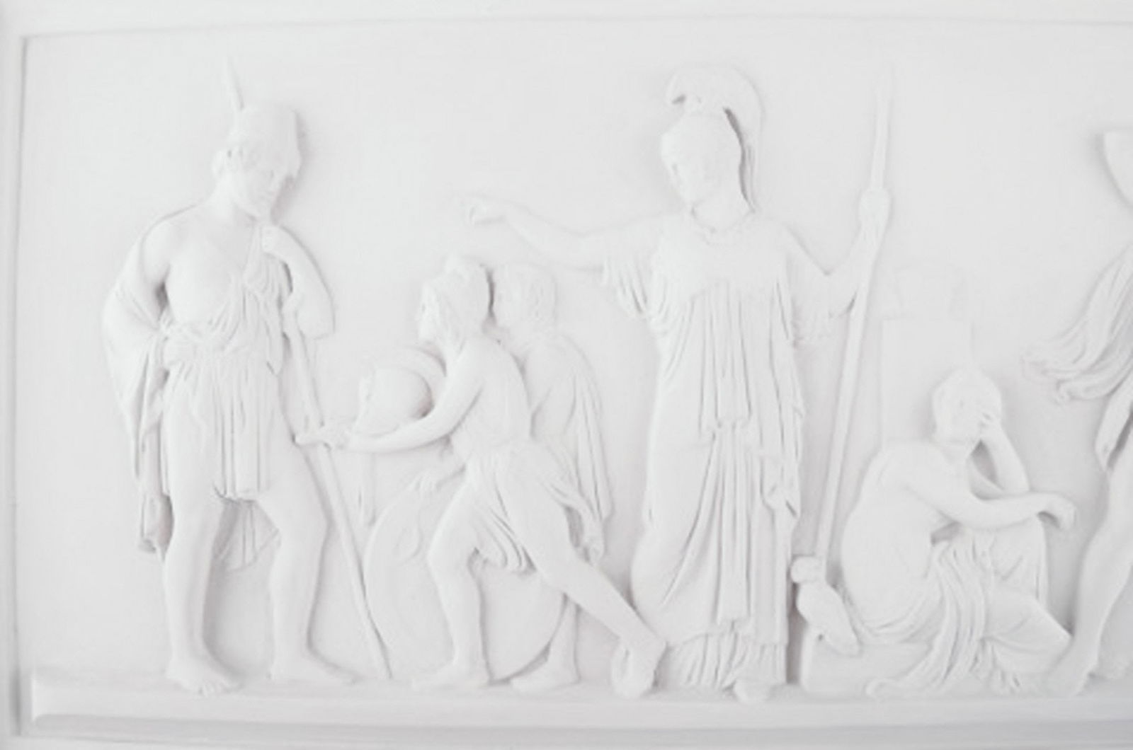 Ipsen's, Denmark. Large terracotta wall plaque with motif after Thorvaldsen. 1890's. - 3