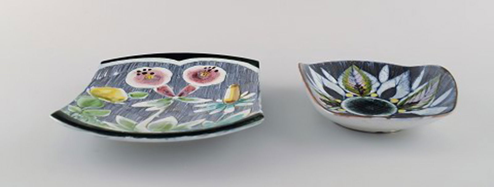 Tilgmans, Sweden. A collection of glazed ceramics decorated with girls and floral motifs. 1960s. - 4