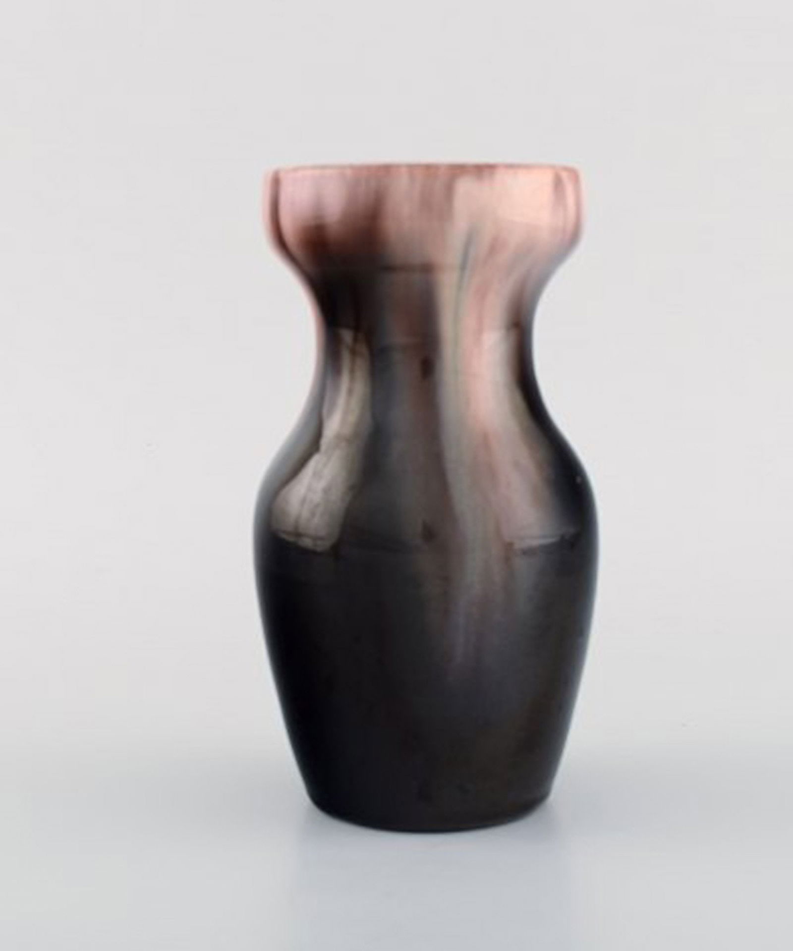Michael Andersen, Danmark. Three vases in glazed ceramics. Beautiful glaze in cream and brown - 4