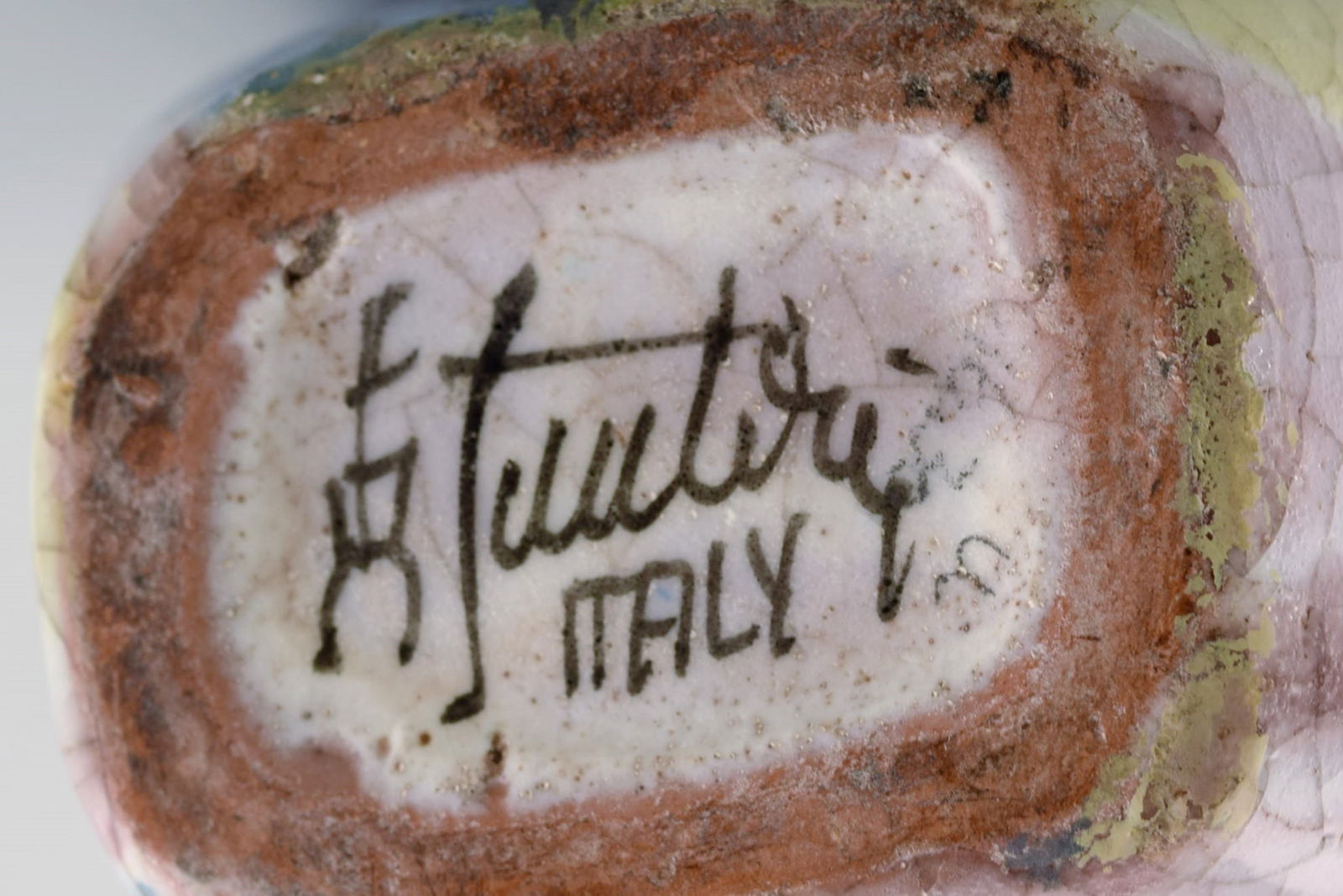 Marcello Fantoni (b.1915), Italy. Unique vase in glazed ceramics. Beautiful polychrome glaze. 1960s. - 7