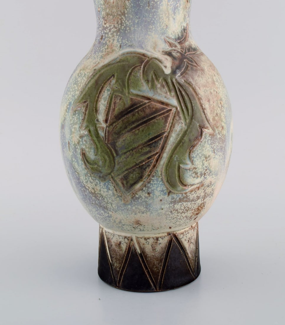 Five retro jugs in glazed ceramics. Beautiful glazes and shapes. Belgium, 1960s / 70s. - 7