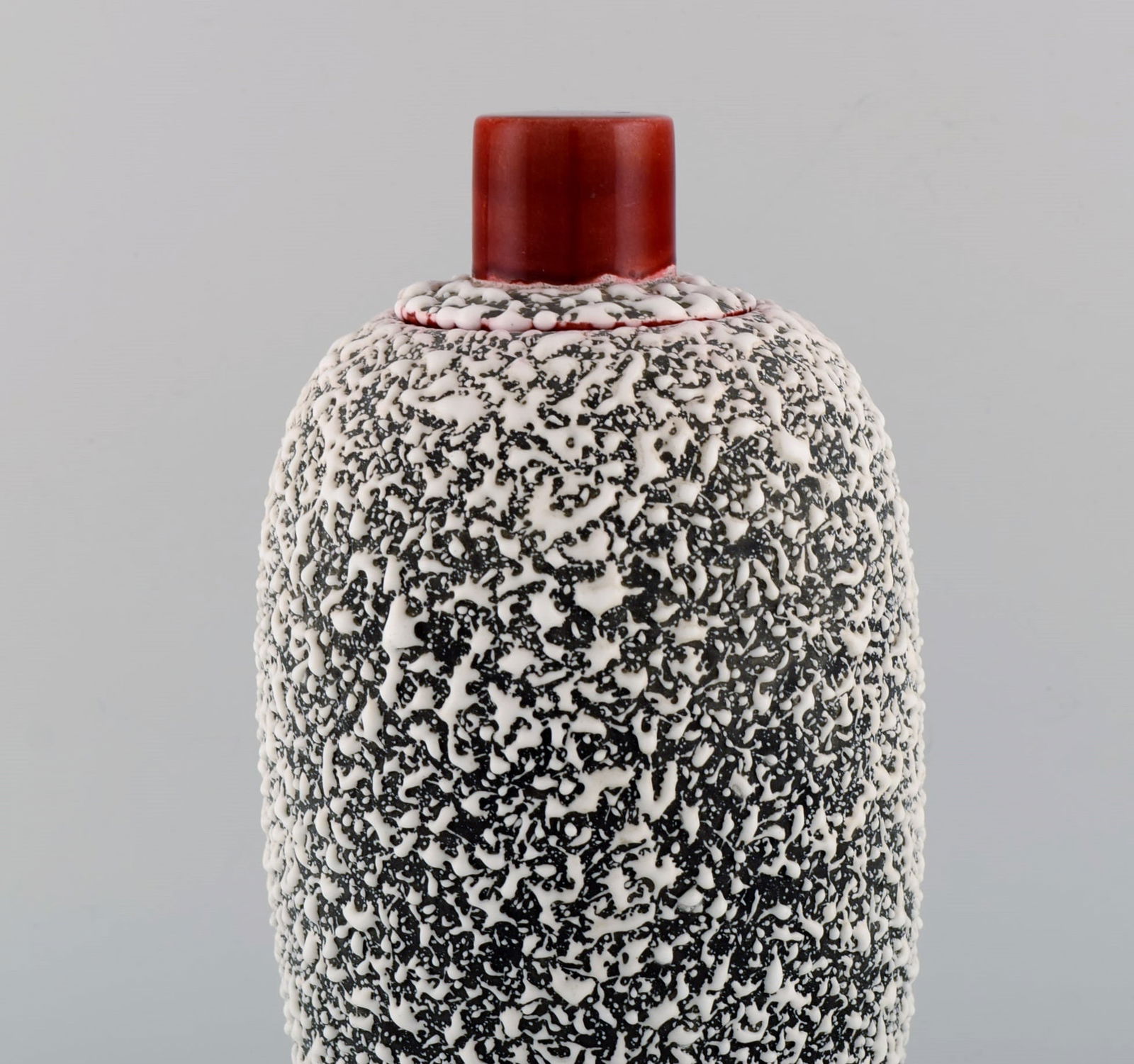 Paul Milet for Sevres, France. Large art deco lidded jar in glazed ceramics. Fantastic glaze. 1920s. - 4