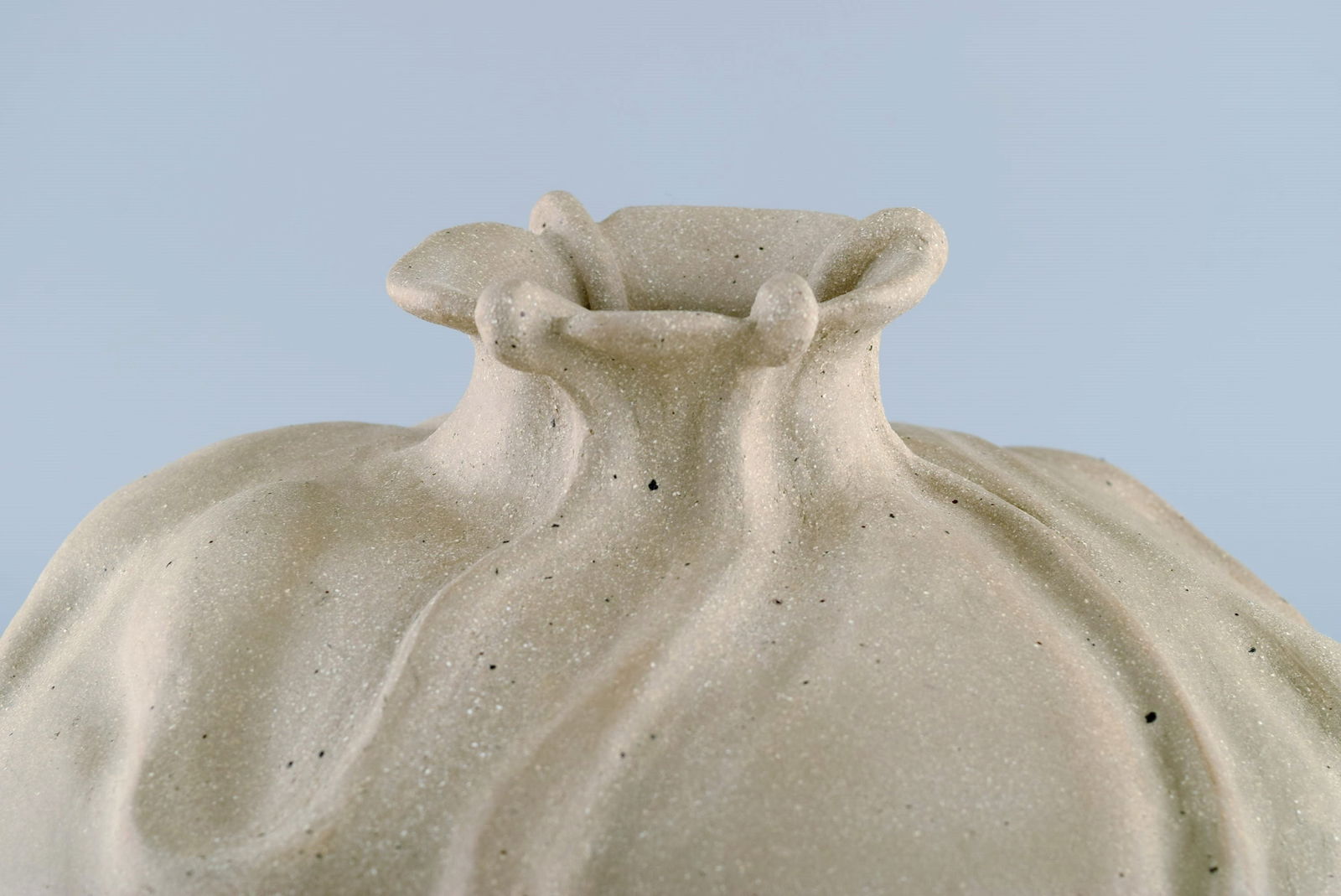 Christina Muff, Danish contemporary ceramicist (b. 1971). Hand modeled sculptural vase with - 4