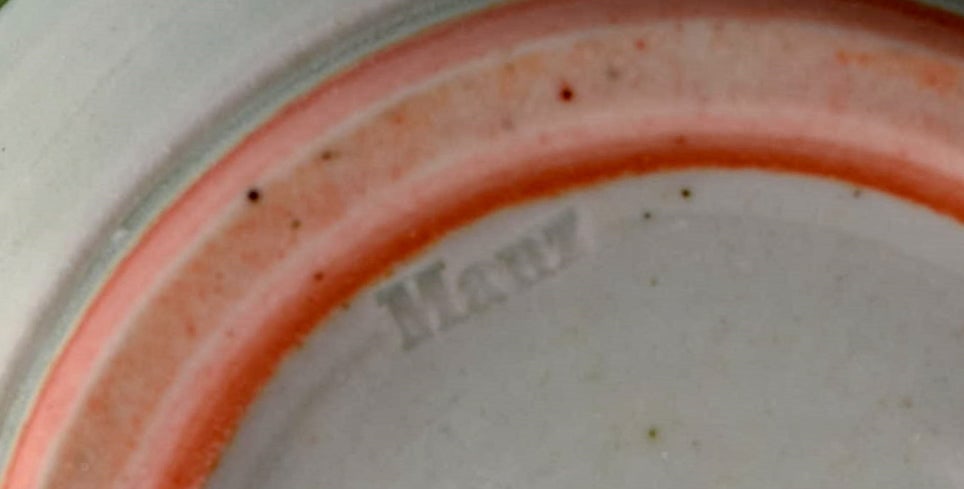 Bodil Manz (b. 1943), Denmark. Unique bowl in glazed ceramics with hand-painted flowers. 1980s. - 6