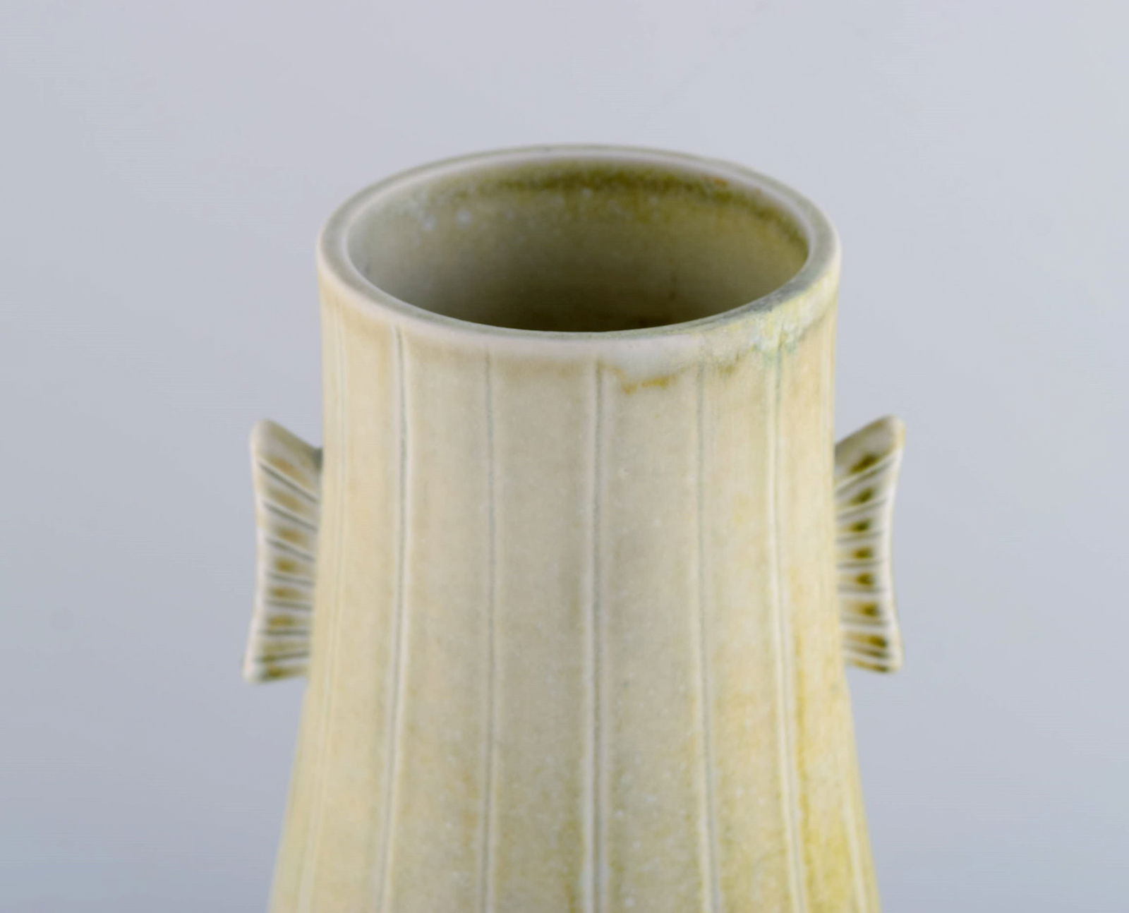 Gunnar Nylund for Rörstrand. Large rare unique Air Force vase in glazed stoneware. Swedish - 3