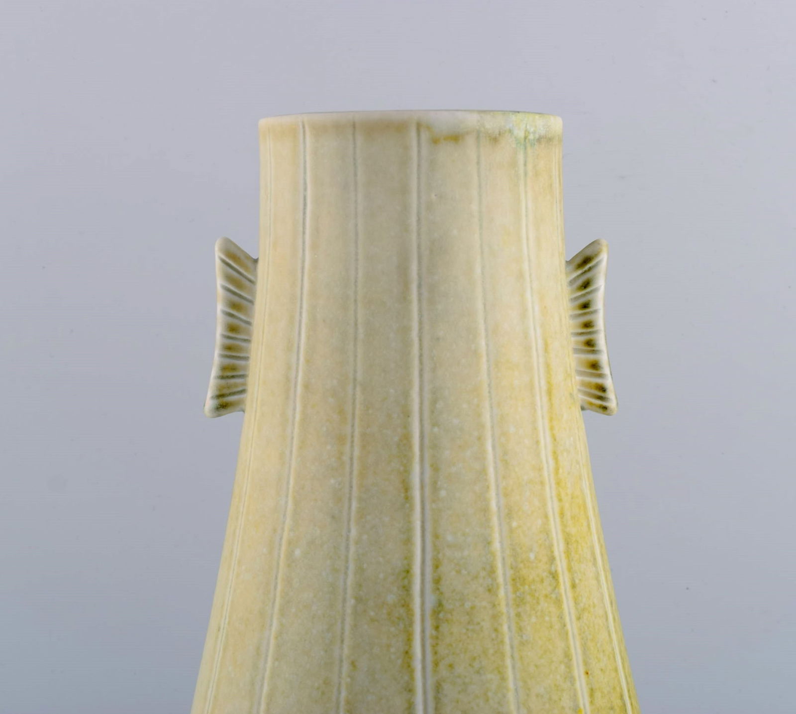Gunnar Nylund for Rörstrand. Large rare unique Air Force vase in glazed stoneware. Swedish - 4