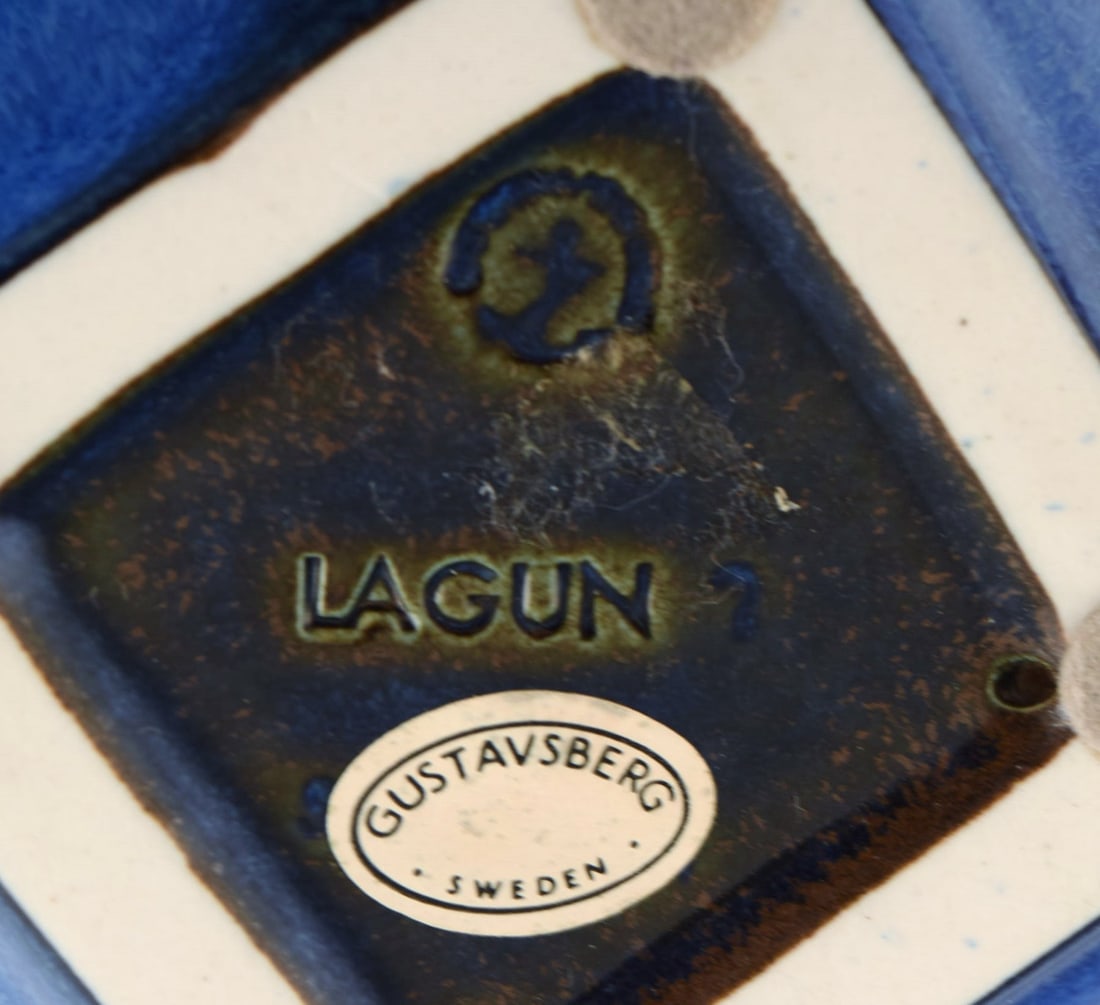 Sven Jonson for Gustavsberg. Lagun vase and bowl in glazed stoneware. Beautiful glaze in shades of - 7