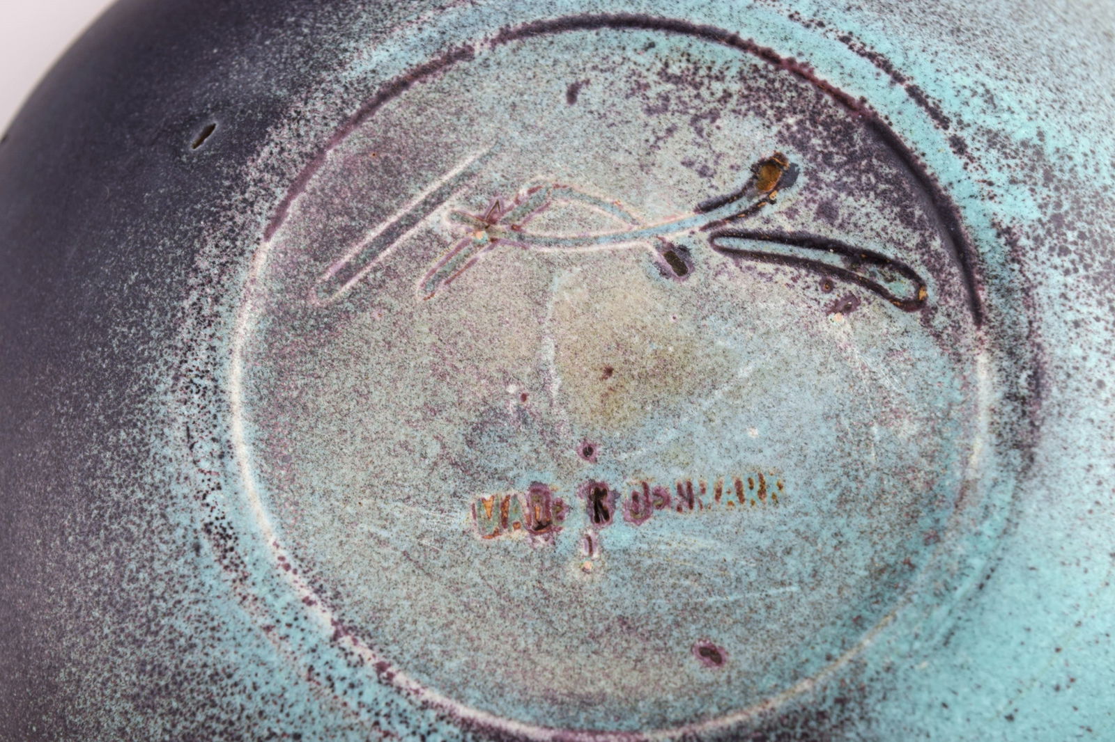 Nils Kähler (1906-1979) for Kähler. Bowl in glazed ceramics. Beautiful glaze in turquoise - 6