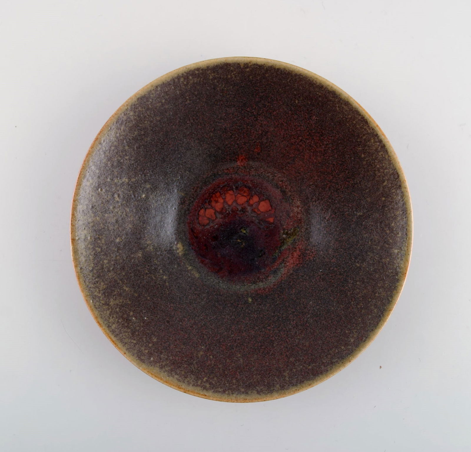 Henning Nilsson for Höganäs. Candlestick and dish in glazed ceramics. 1960s / 70s. - 5