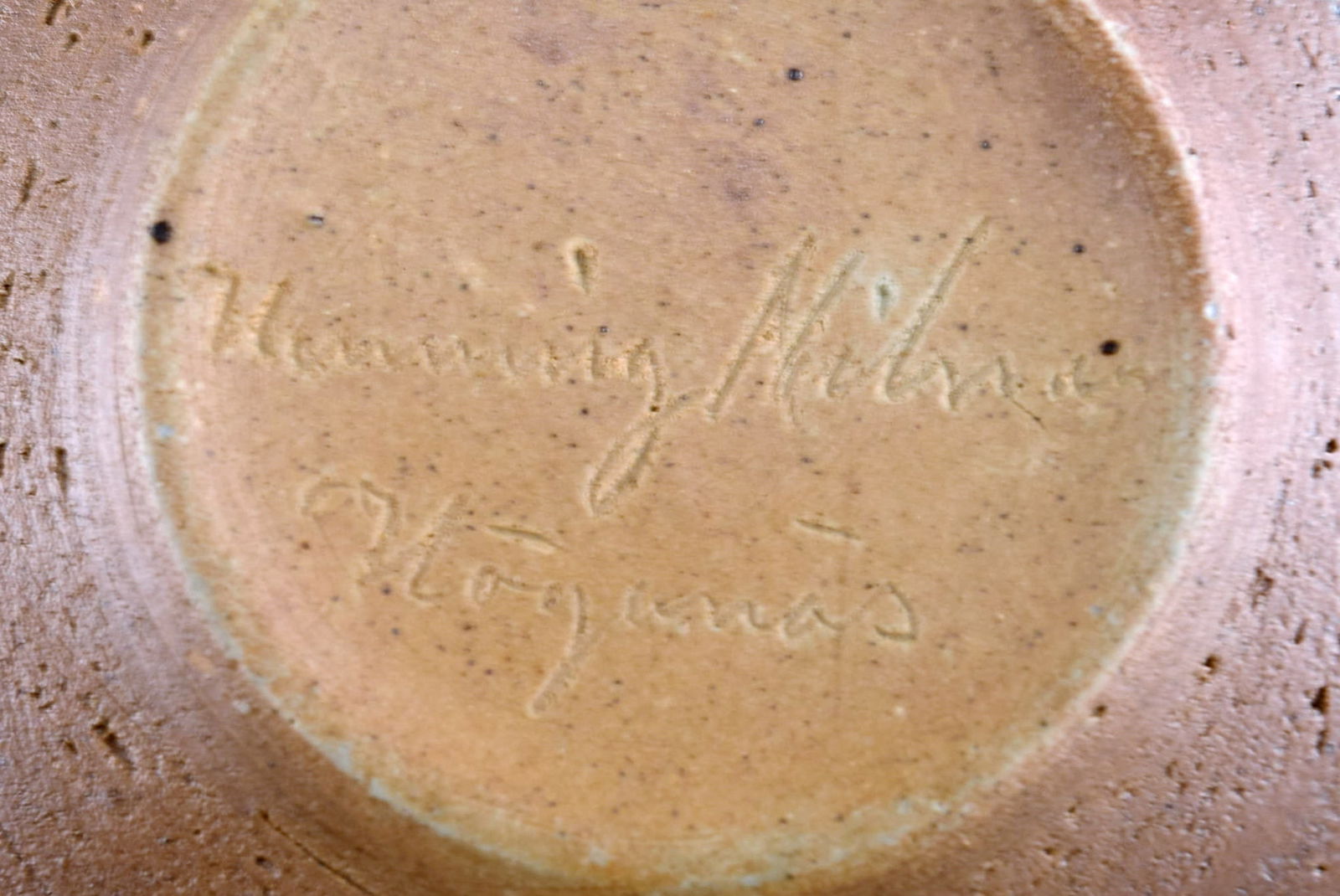 Henning Nilsson for Höganäs. Candlestick and dish in glazed ceramics. 1960s / 70s. - 6