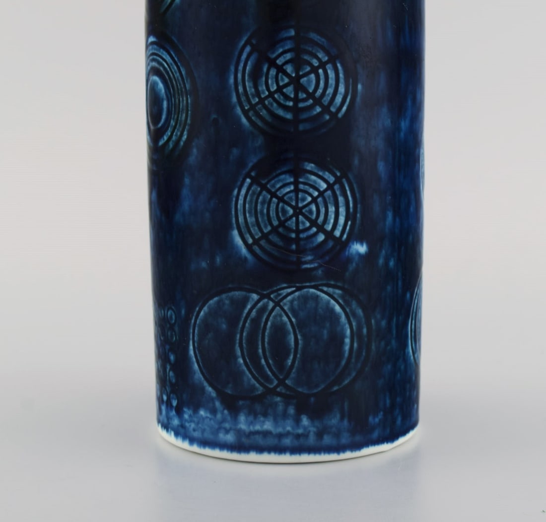Olle Alberius for Rörstrand. Sarek vase in hand-painted glazed ceramics. Swedish design, 1960s - 4