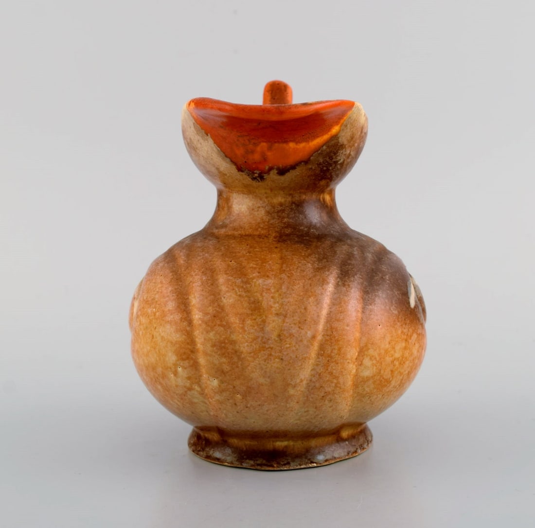 Danish ceramist. Two unique jugs in glazed stoneware. 1960s / 70s. - 4