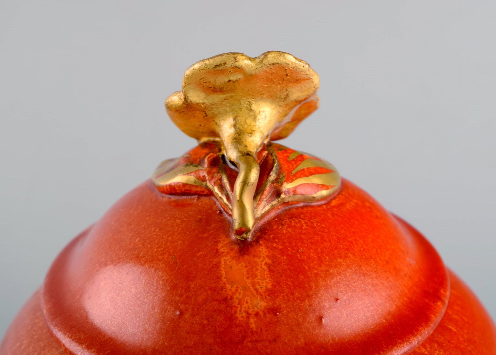 Nils Emil Lundström (1865-1960) for Rörstrand. Antique lidded jar in glazed ceramics. - 5