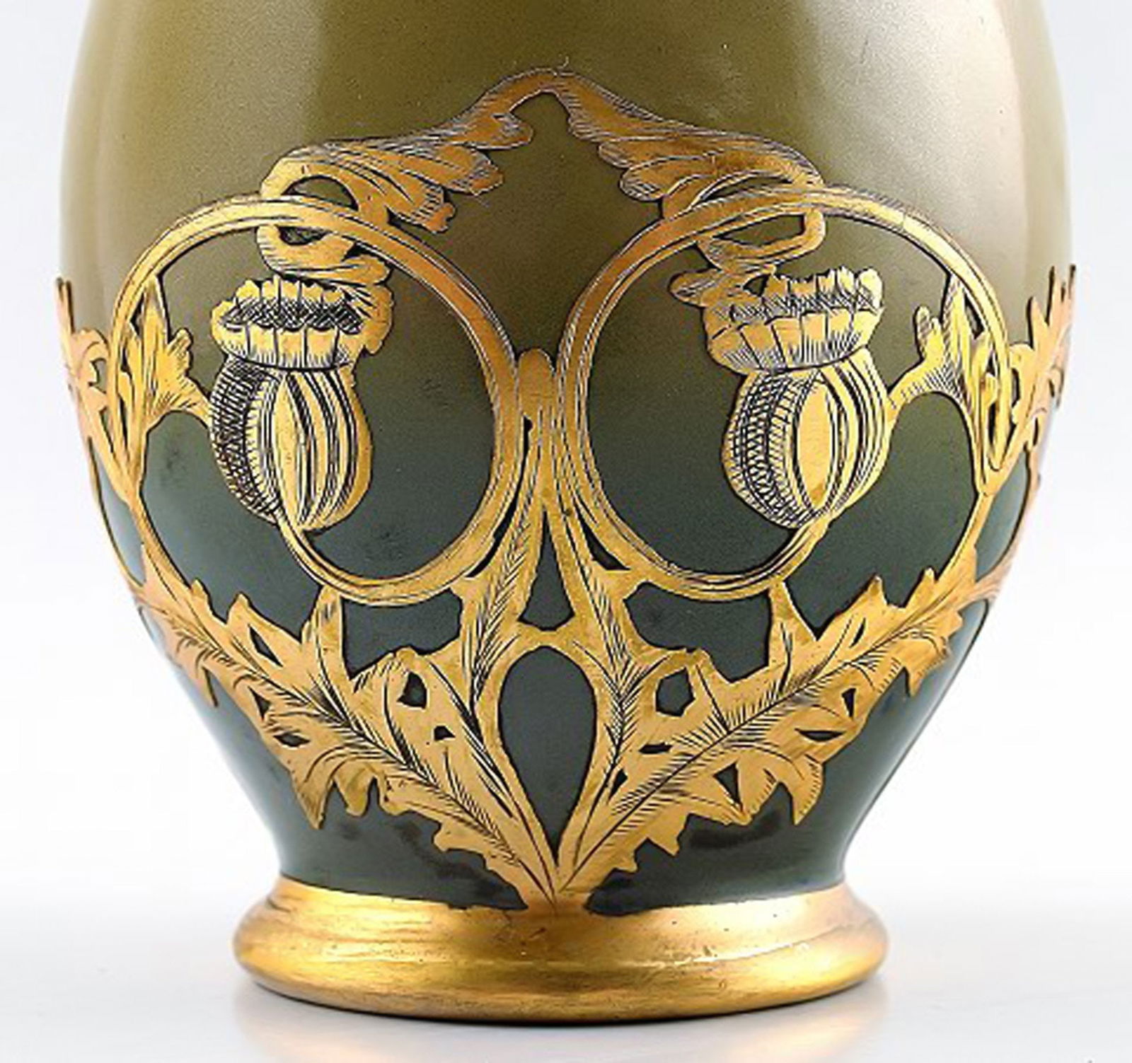 French, Sarreguemines Art Nouveau pitcher in ceramics, app. 1910. - 3