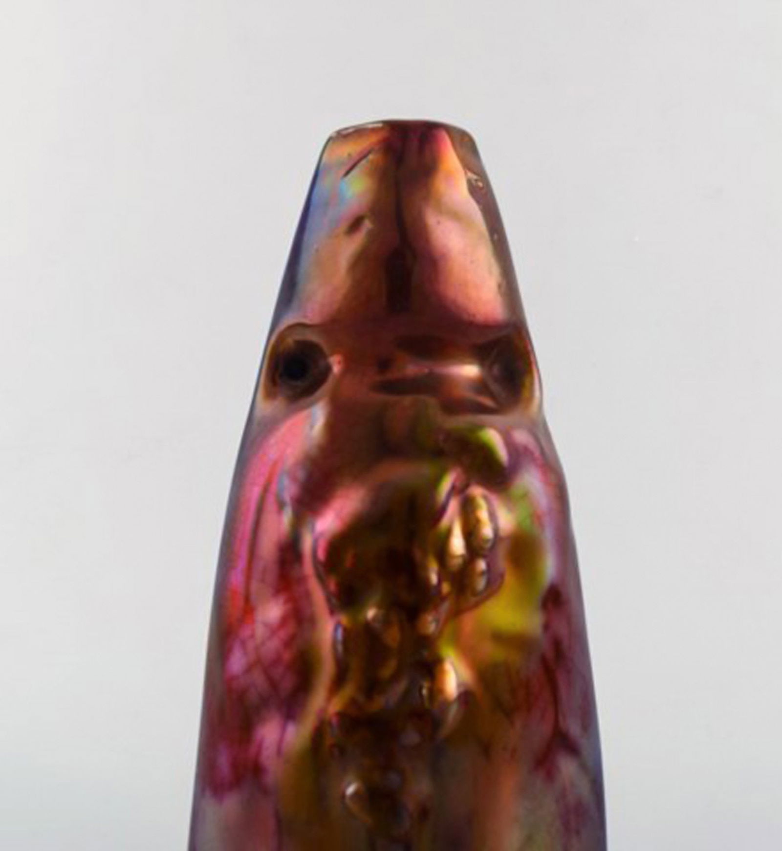 MONTIERES ART NOUVEAU IRIDESCENT CERAMIC VASE. - 4