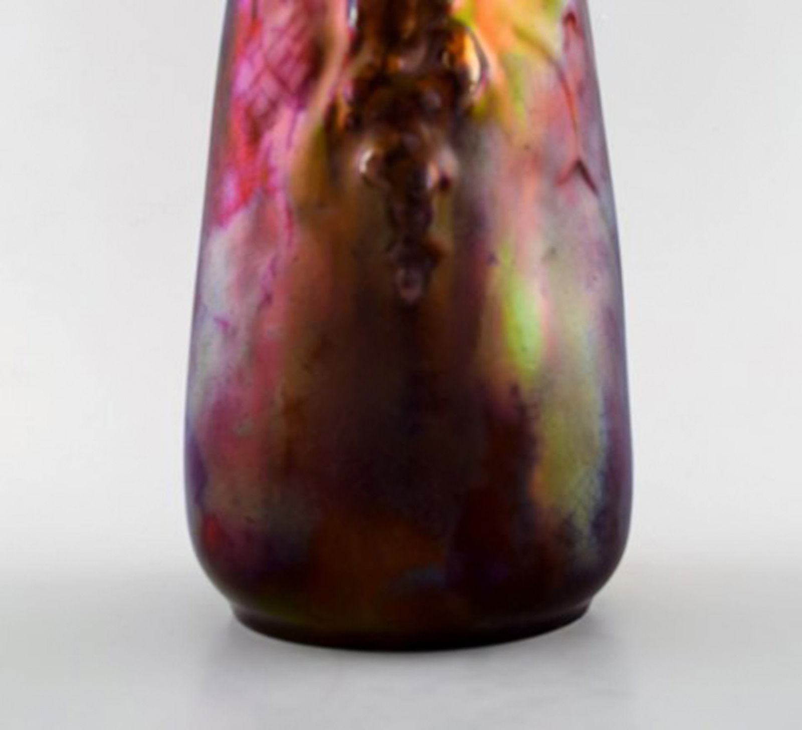 MONTIERES ART NOUVEAU IRIDESCENT CERAMIC VASE. - 5