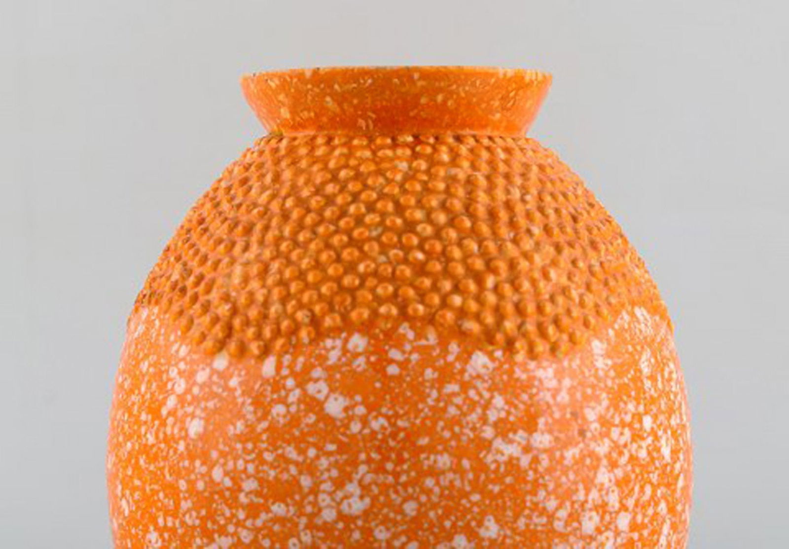 Andre Fau (1896-1982) for Boulogne. Art deco vase in glazed ceramics. Beautiful speckled glaze in - 3