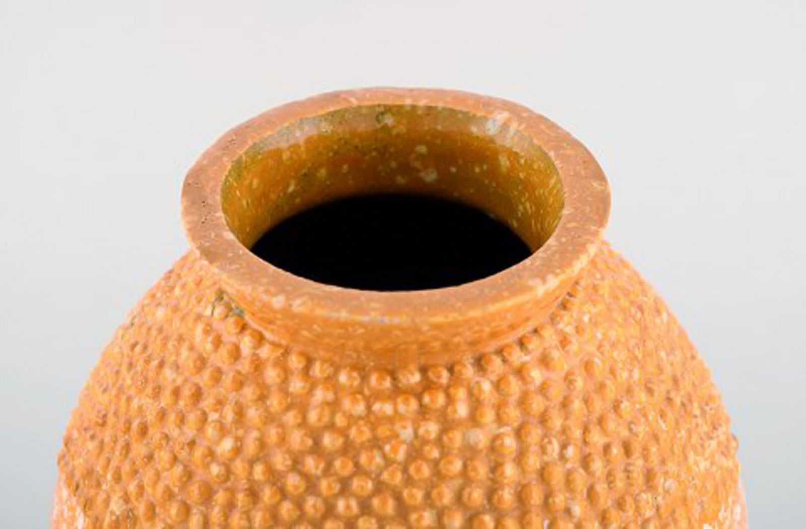 Andre Fau (1896-1982) for Boulogne. Art deco vase in glazed ceramics. Beautiful speckled glaze in - 5