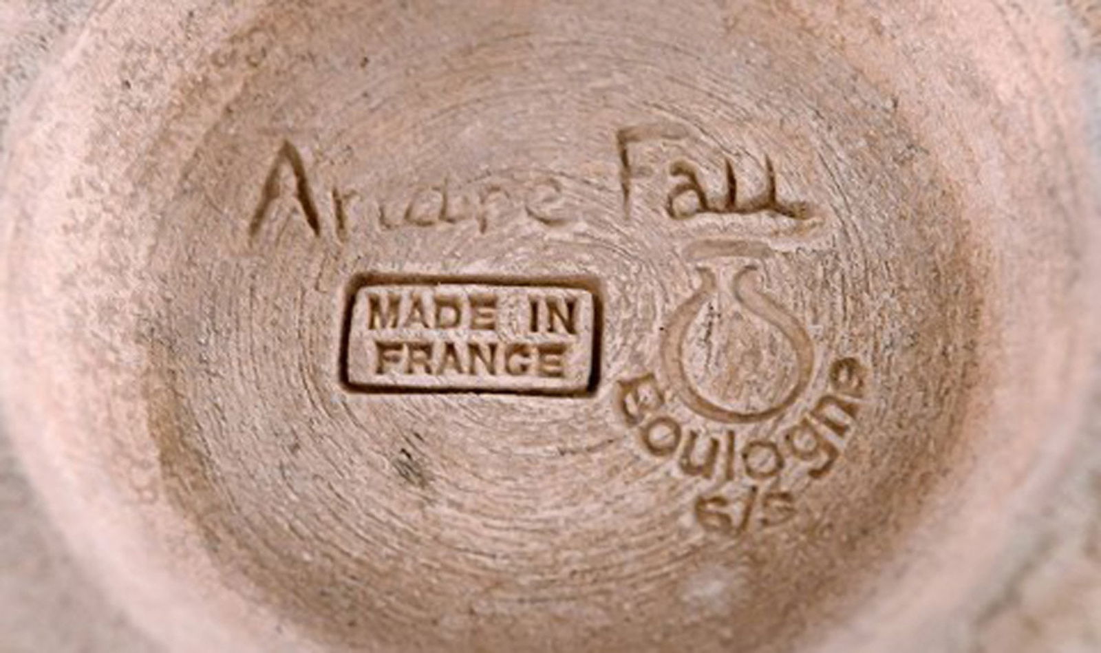 Andre Fau (1896-1982) for Boulogne. Art deco vase in glazed ceramics. Beautiful speckled glaze in - 6