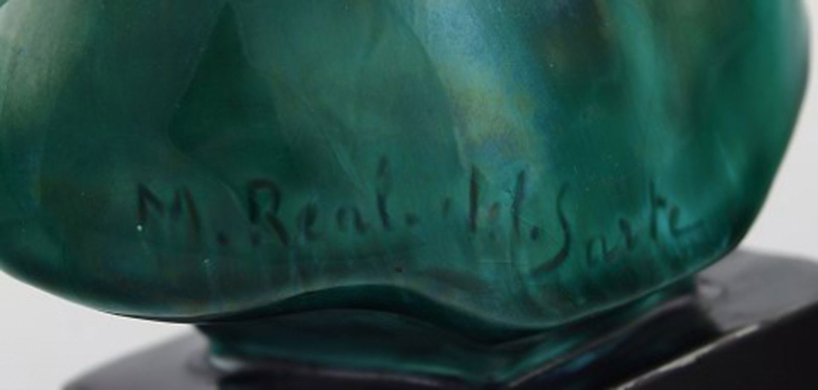 Maxime Real del Sarte (1888-1954) for Sevres. Art deco sculpture of young woman in glazed ceramics. - 6