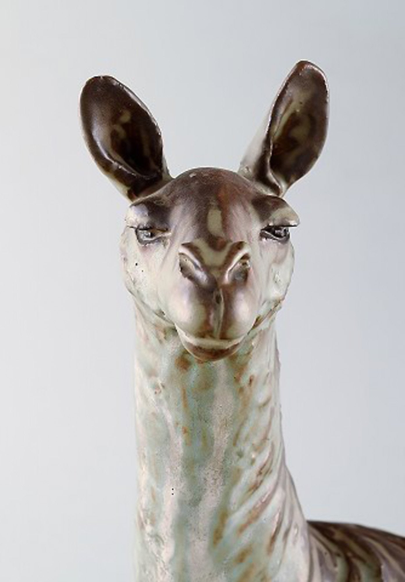 Lea von Mickwitz (1884-1978) for Arabia. Large sculpture in glazed stoneware. Lama. 1940's. - 5