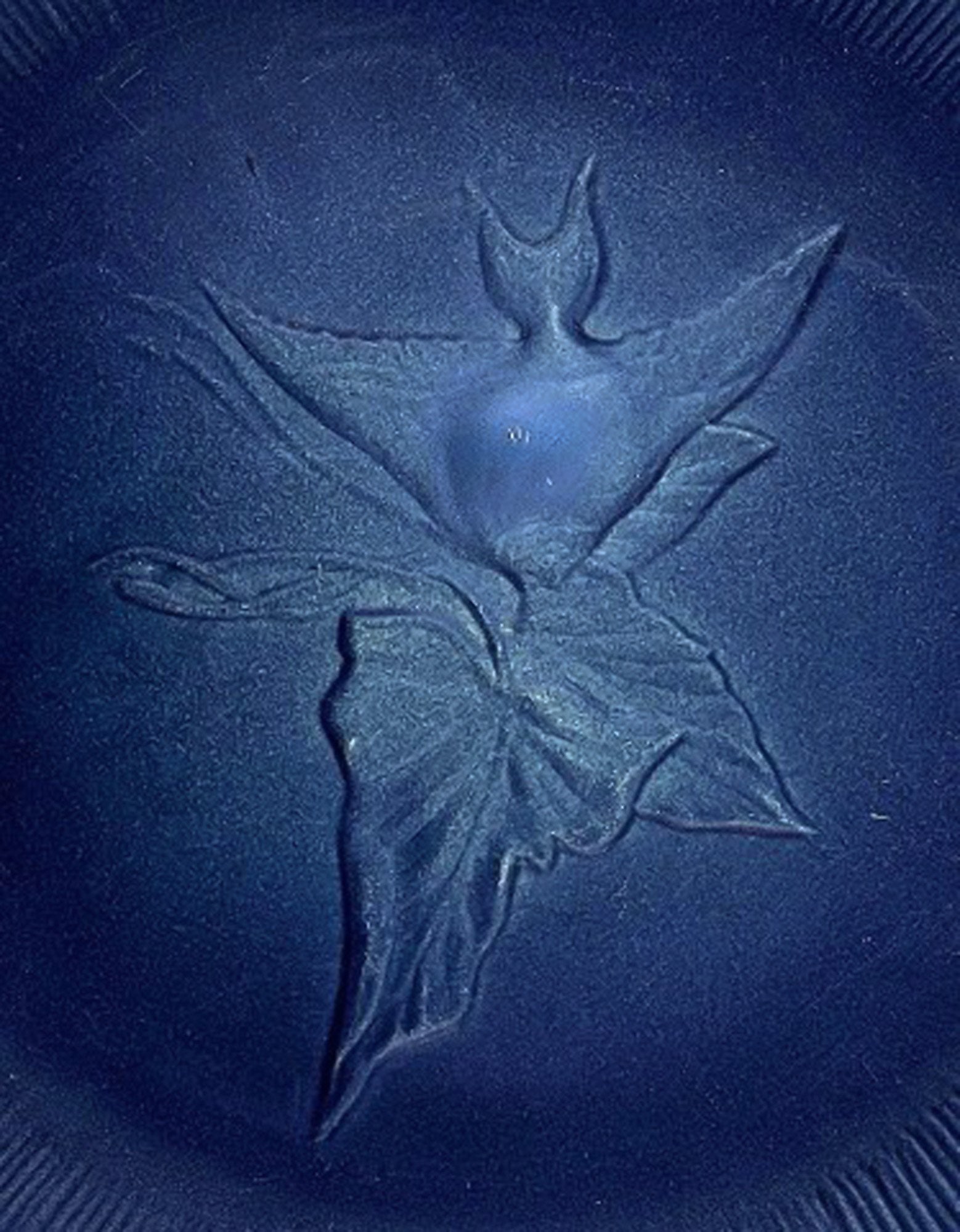 Ipsens, Copenhagen, number 2, ceramic dish, fish in relief. - 2