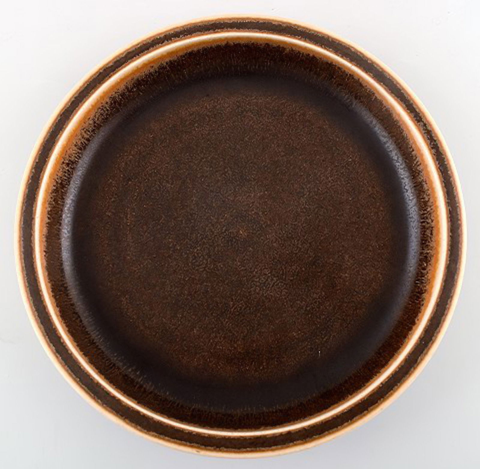 Saxbo, large ceramic dish/bowl, beautiful brown glaze. - 2