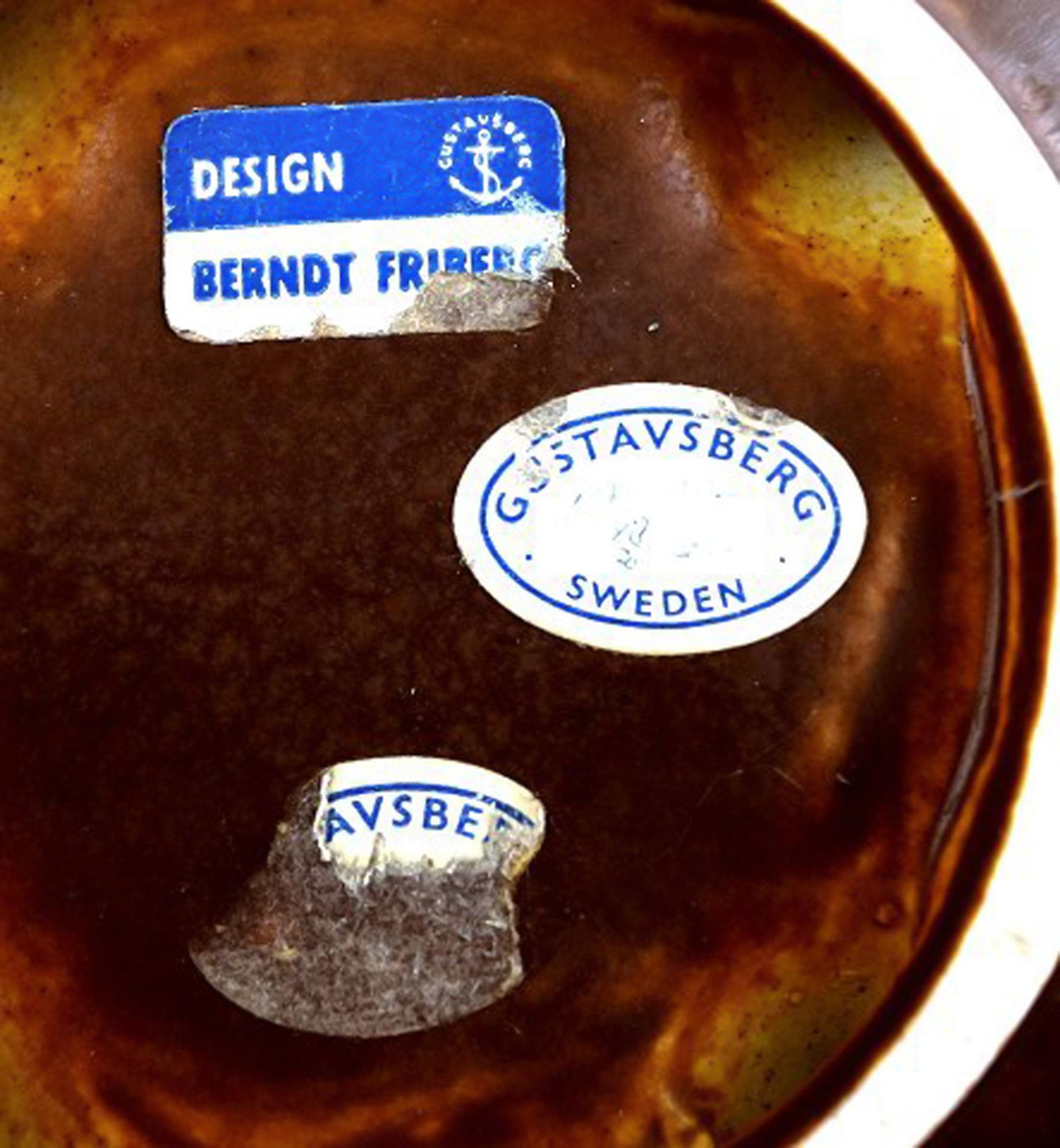 Berndt Friberg for Gustavsberg ceramic bowl for 4 candlelights. - 4