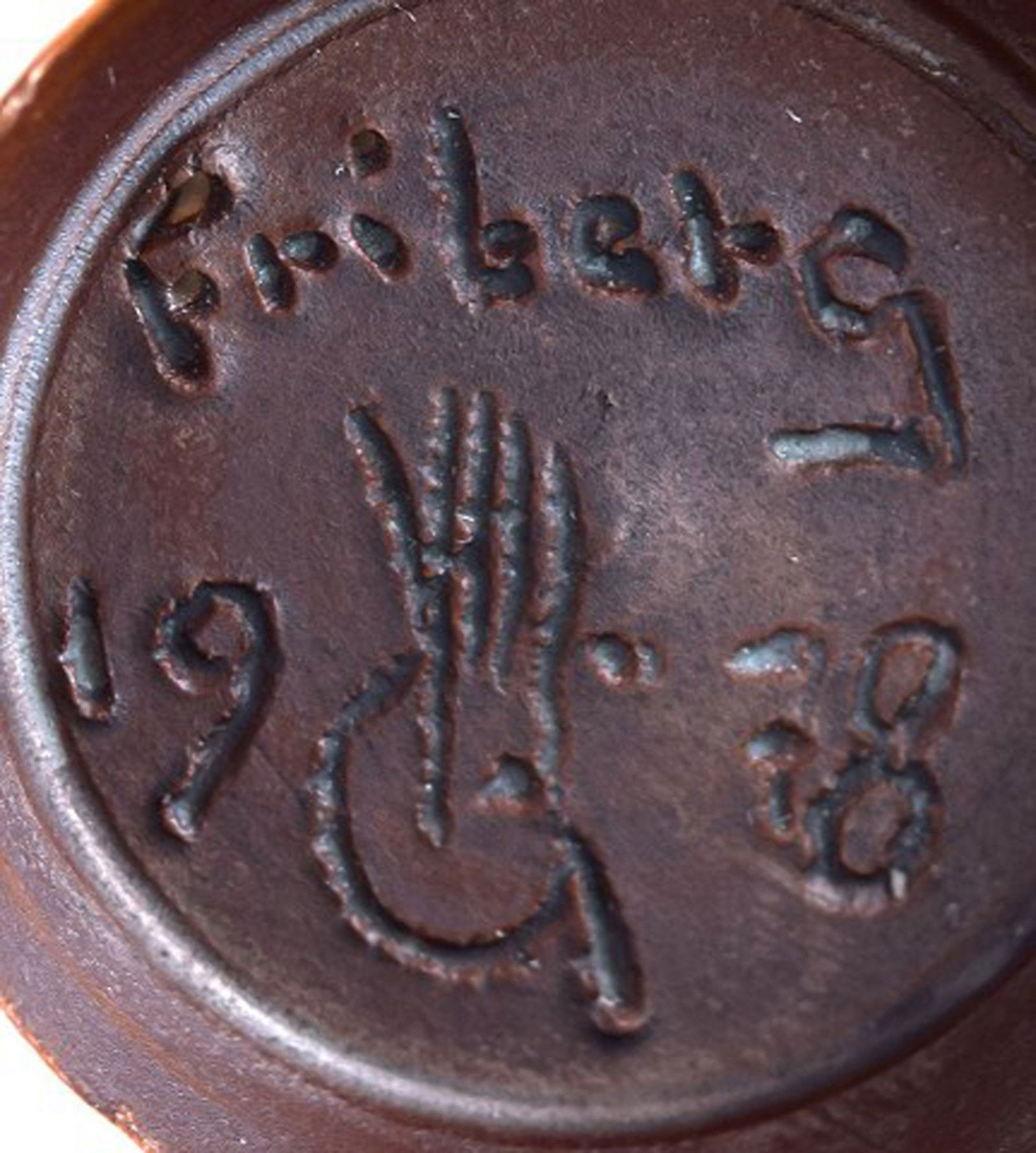 Large Berndt Friberg Studio pottery vase. Unique, handmade. - 5