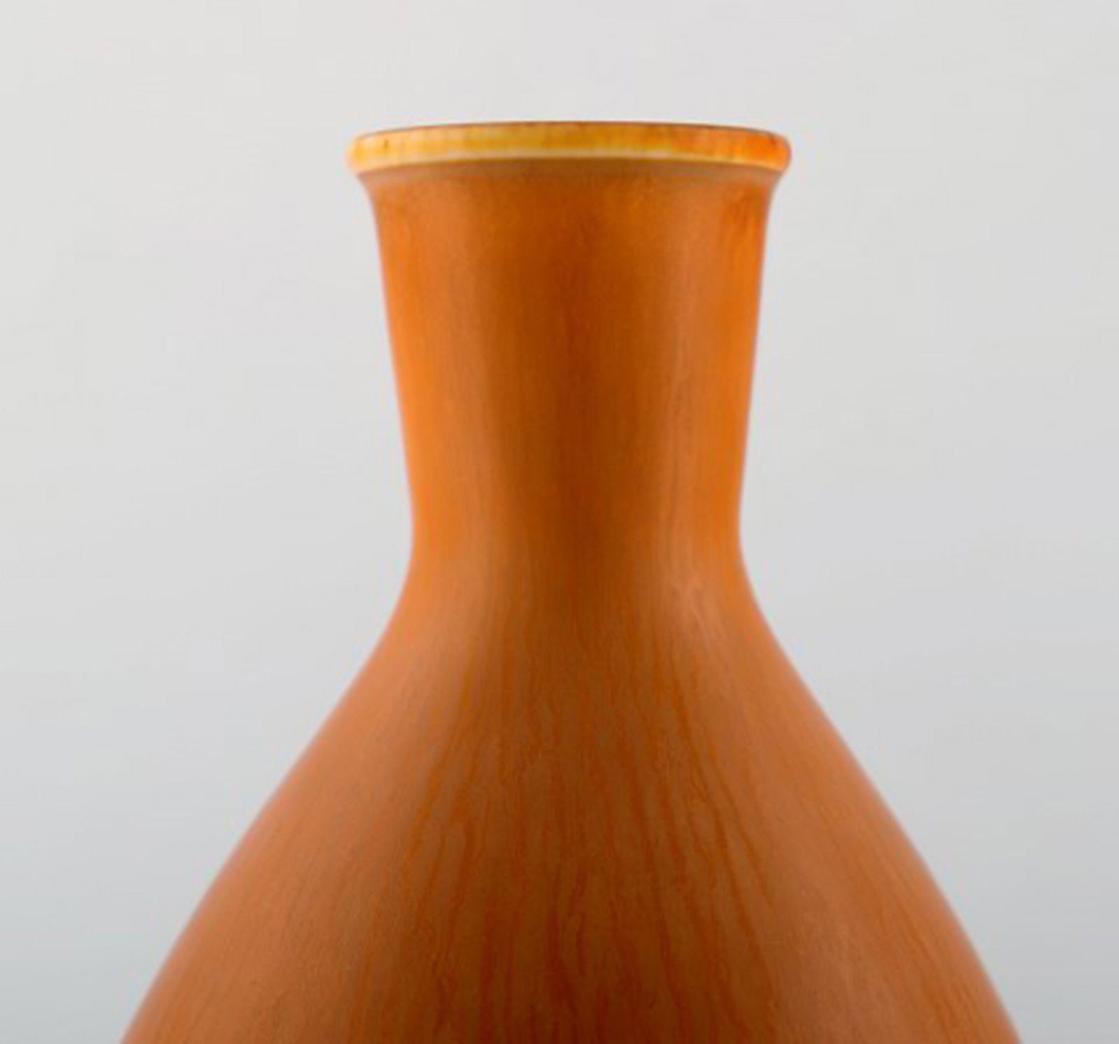 Large Berndt Friberg Studio art pottery vase. Modern Swedish, mid 20 c. Unique, handmade. Amazing - 7