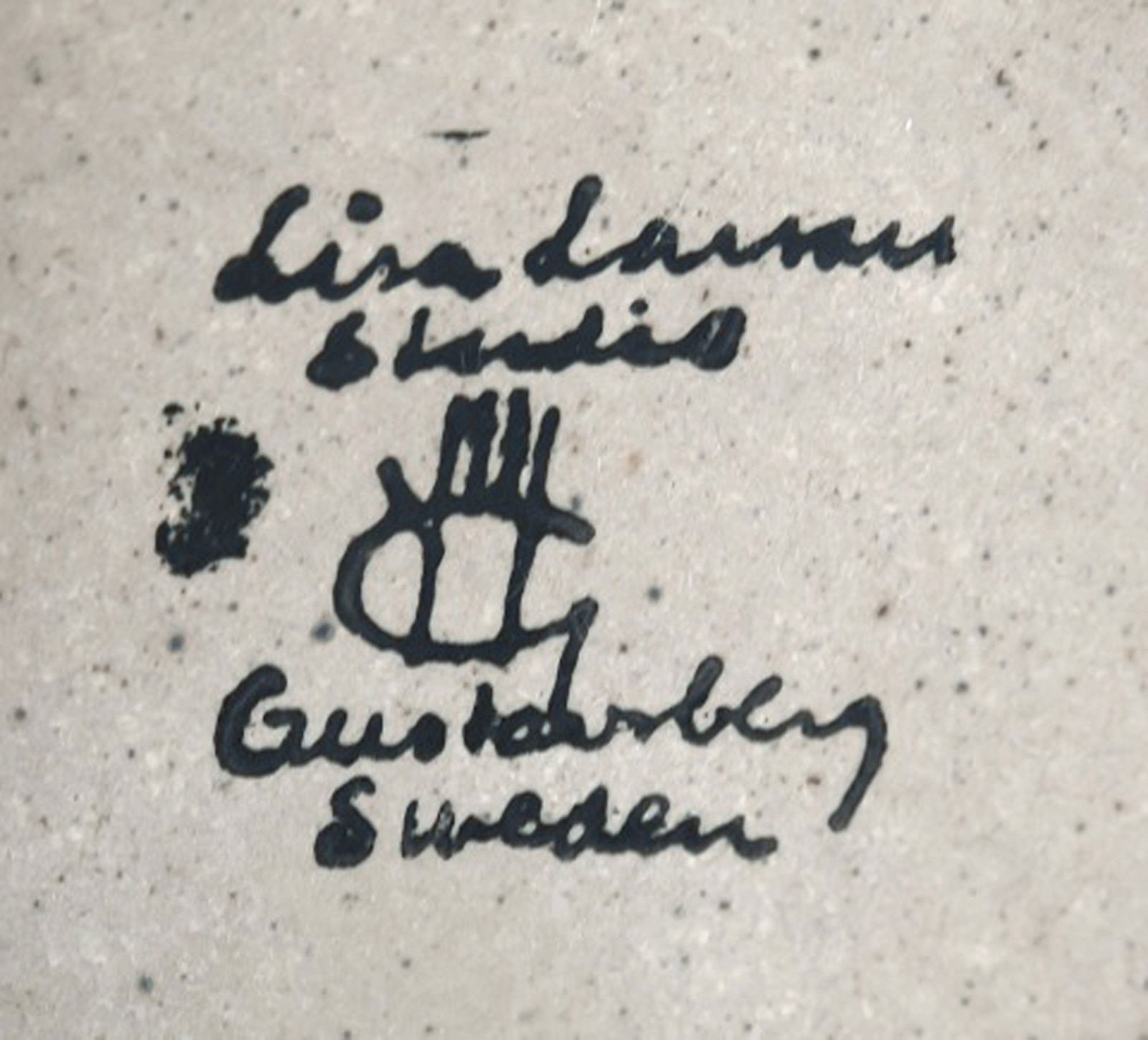 Lisa Larson for Gustavsberg. Rare stoneware figure. Girl with flowers. - 8